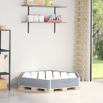 Jardinière surélevé vidaxl 160x160 cm en bois de pin gris