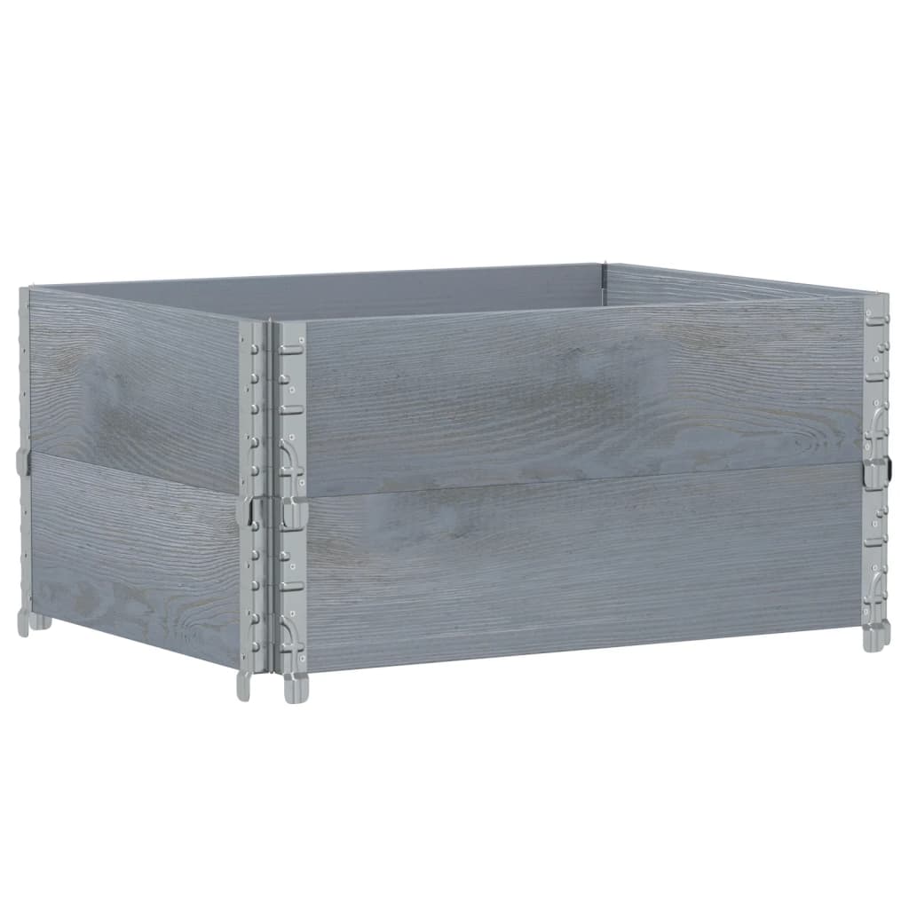 Vidaxx jardinière 80x60 cm bois de pin massif gris
