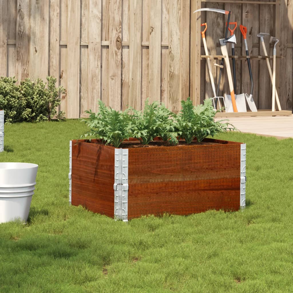 Vidaxx jardinière 80x60 cm bois de pin massif marron