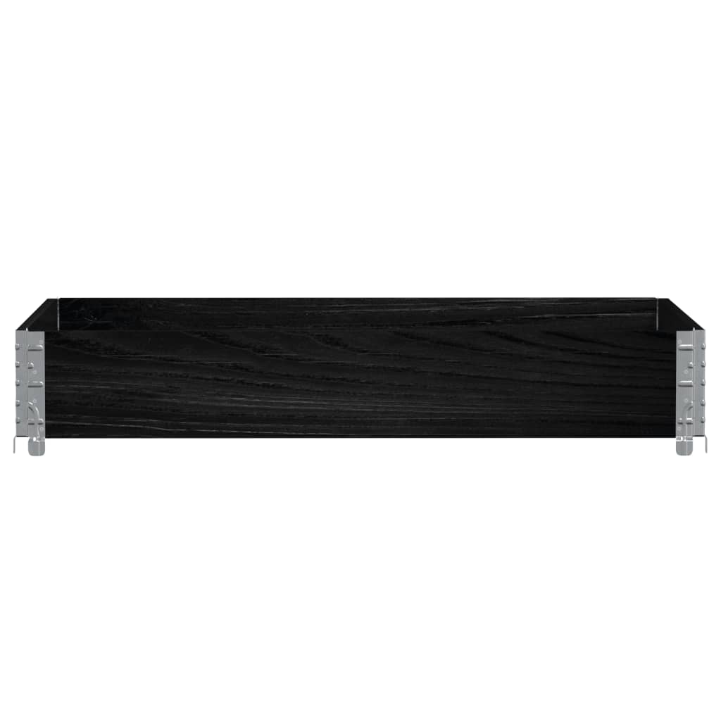 Vidaxl Planning Box 120x80 cm Pine solide noir