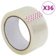 VidaXL ruban d'emballage 36 pièces 48 mm x 66 m transparent