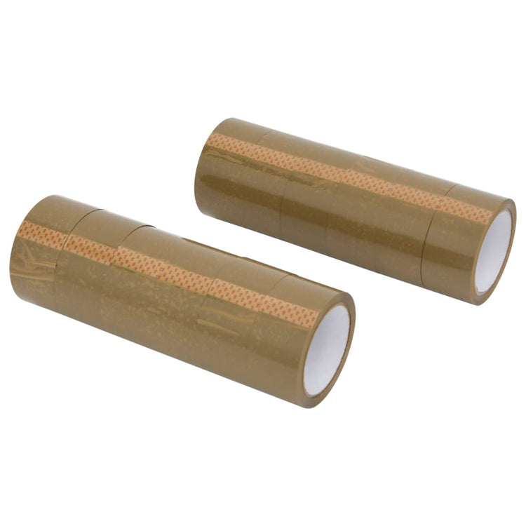 Vidaxl rubans d'emballage 12 pièces 48 mm x 66 m marron