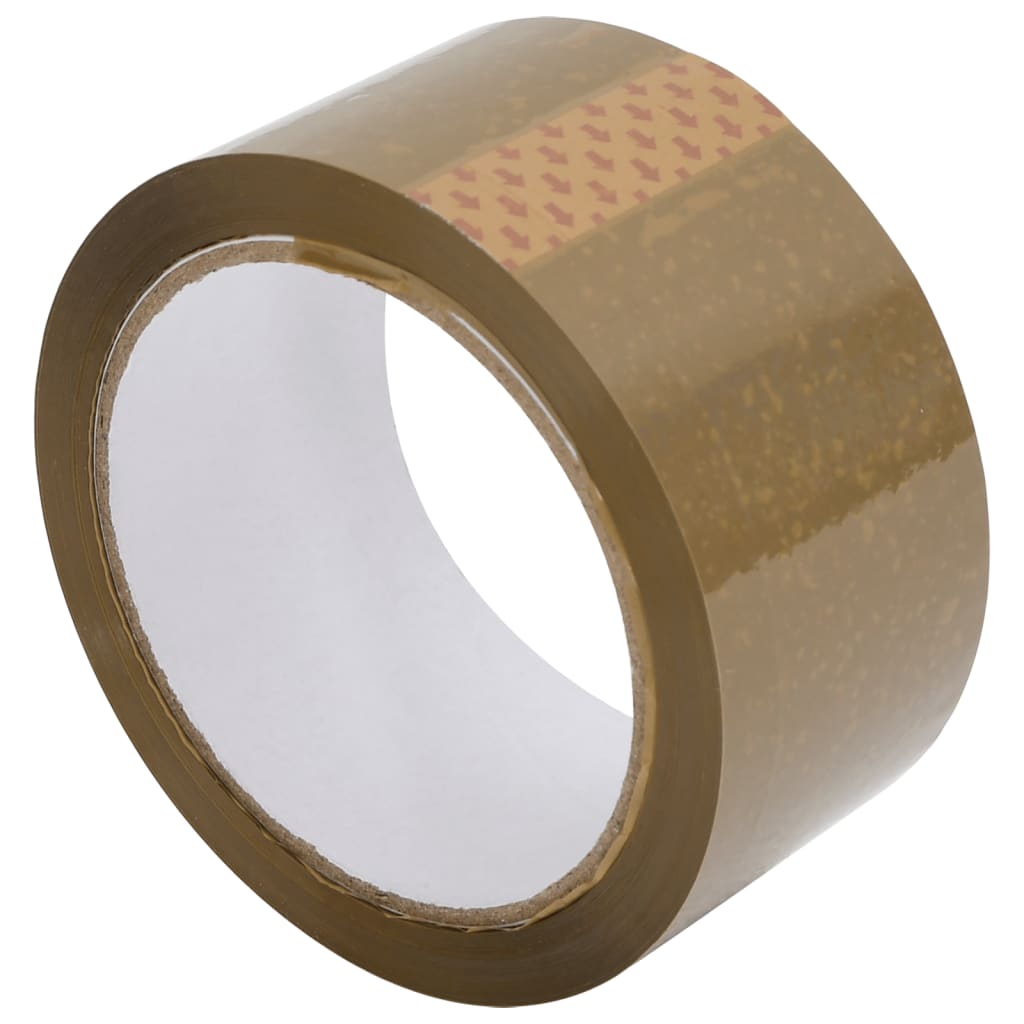Vidaxl rubans d'emballage 12 pièces 48 mm x 66 m marron