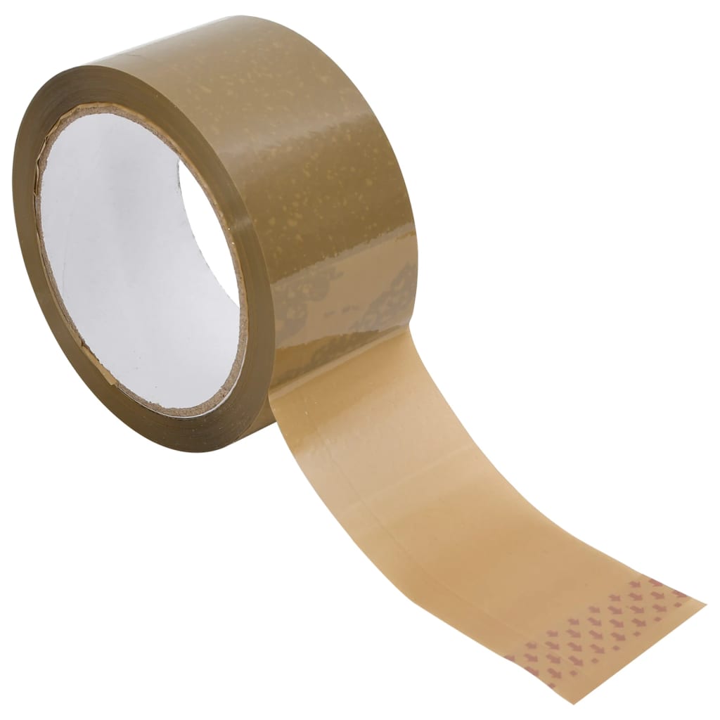 Vidaxl rubans d'emballage 72 pièces 48 mm x 66 m marron