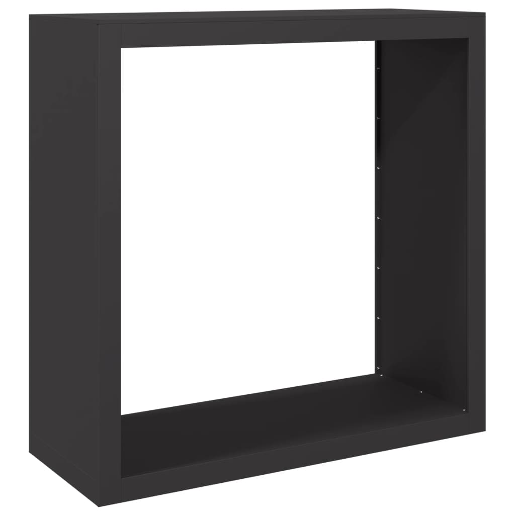 Foyer Vidaxl 100x40x100 cm en acier noir