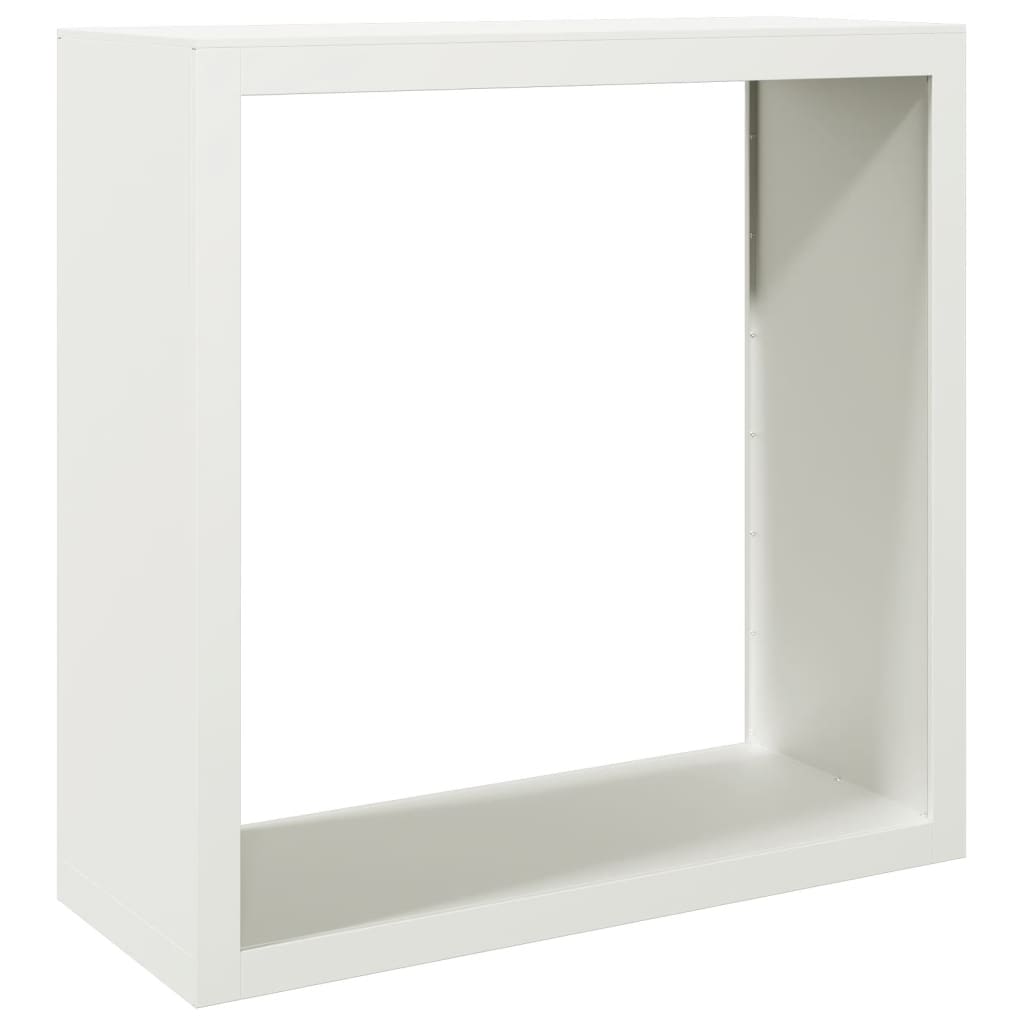 Cheminée vidaxl 100x40x100 cm en acier blanc