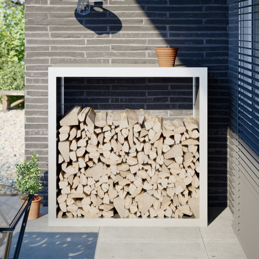 Cheminée vidaxl 100x40x100 cm en acier blanc