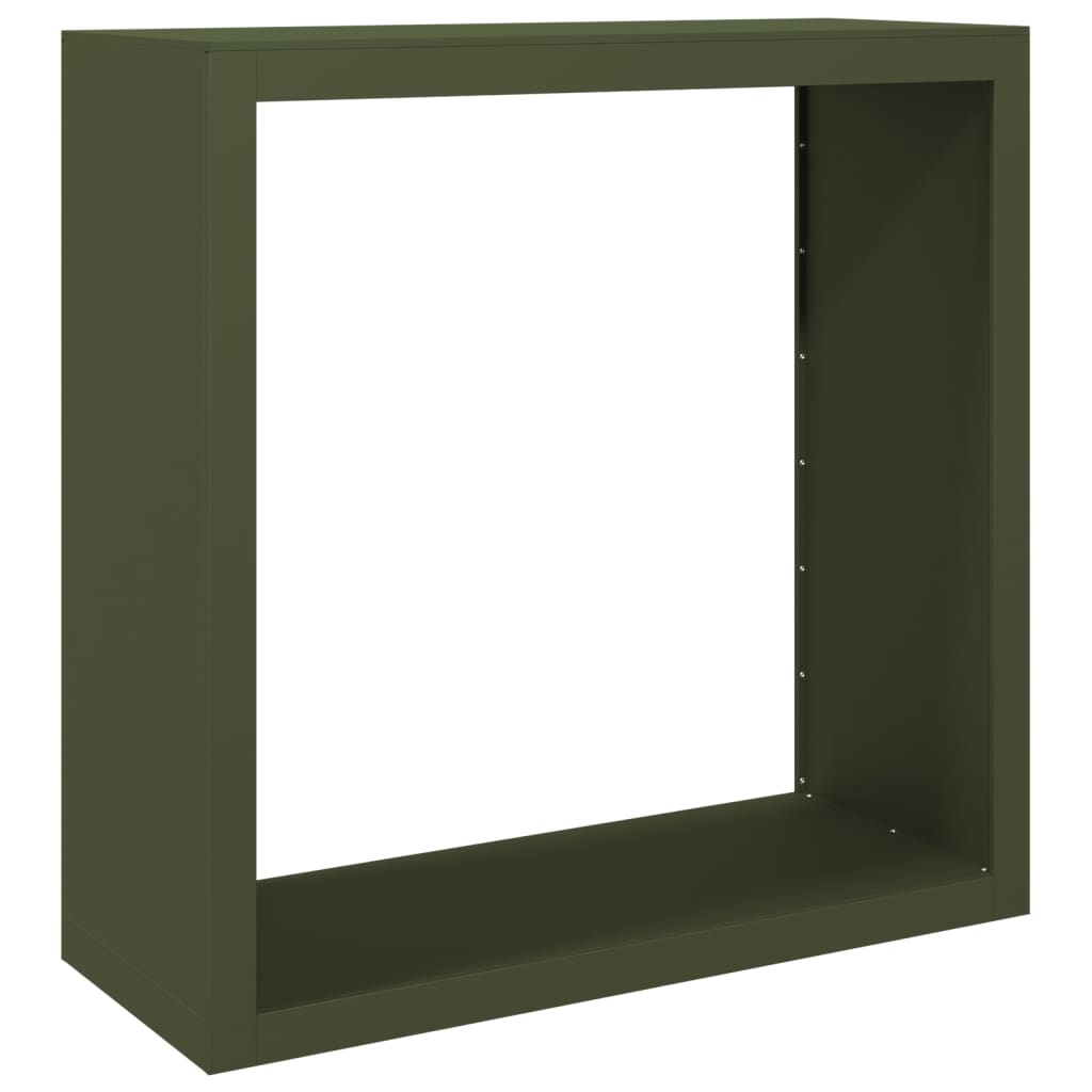 Fidaxl Foyer 100x40x100 cm en acier vert
