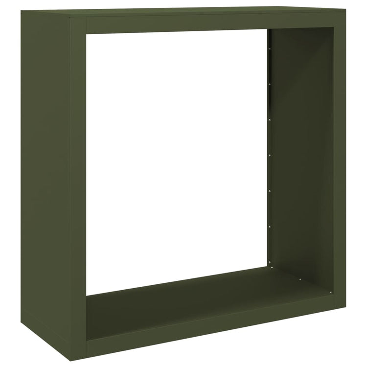 Fidaxl Foyer 100x40x100 cm en acier vert