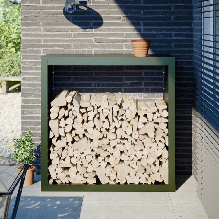 Fidaxl Foyer 100x40x100 cm en acier vert