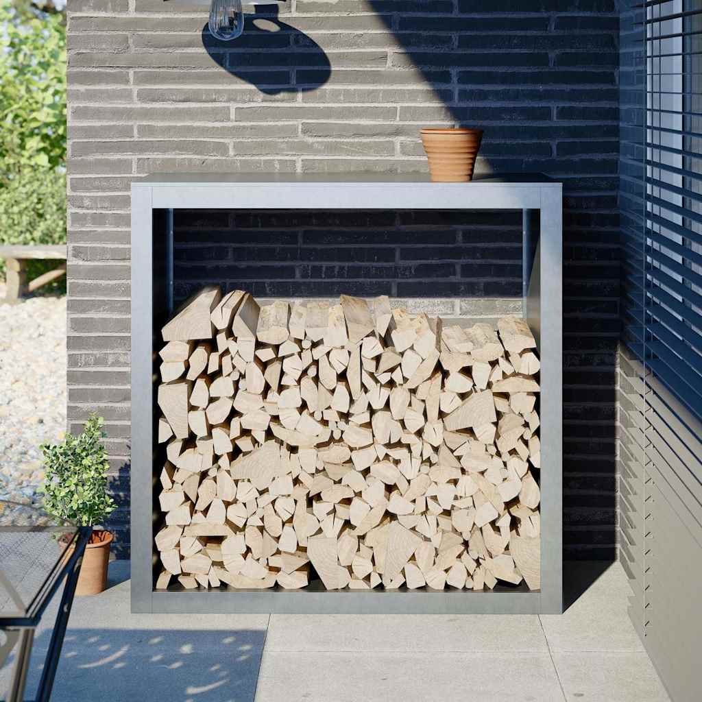 Foyer Vidaxl 100x40x100 cm en acier galvanisé