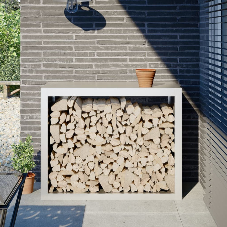 Fidaxl Foyer 100x40x80 cm en acier blanc