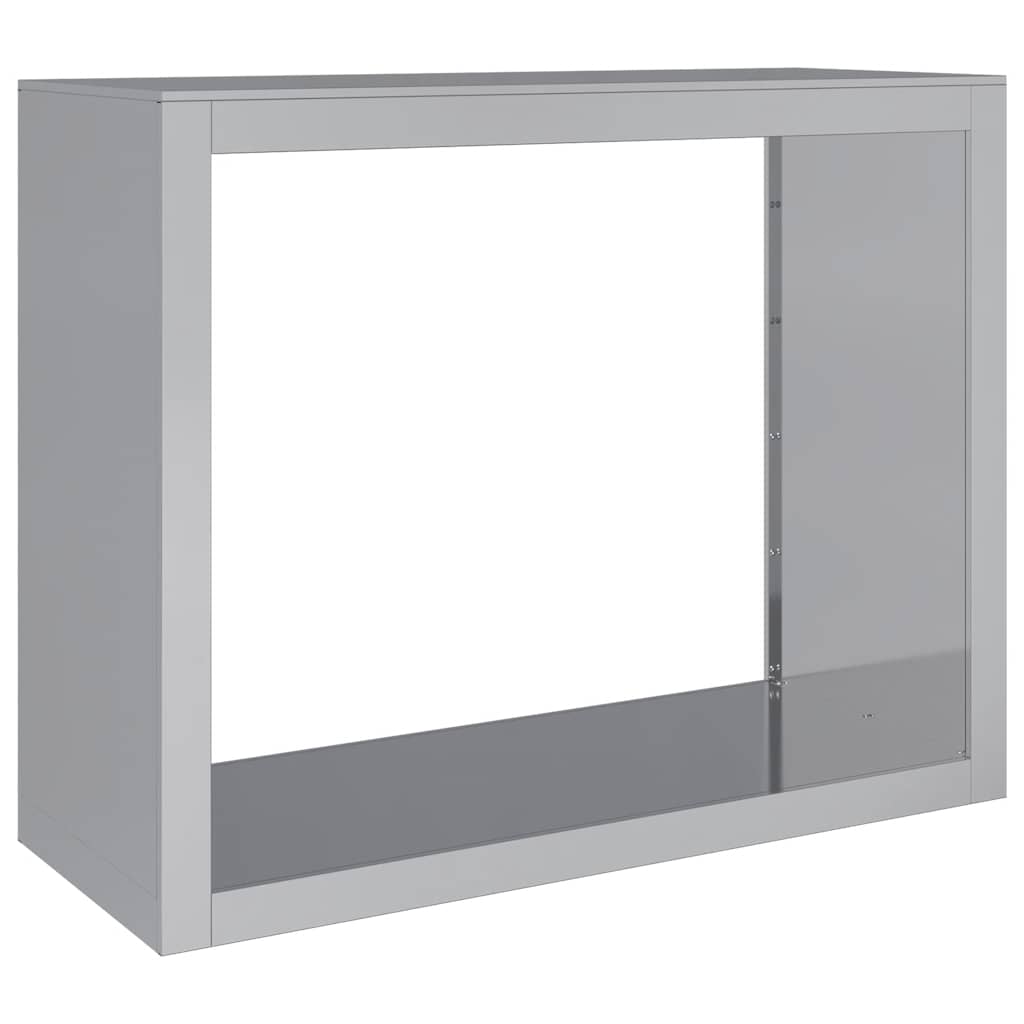 Foyer Vidaxl 100x40x80 cm en acier galvanisé