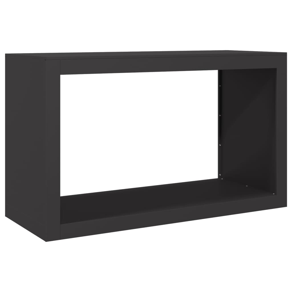 Foyer Vidaxl 100x40x60 cm en acier noir