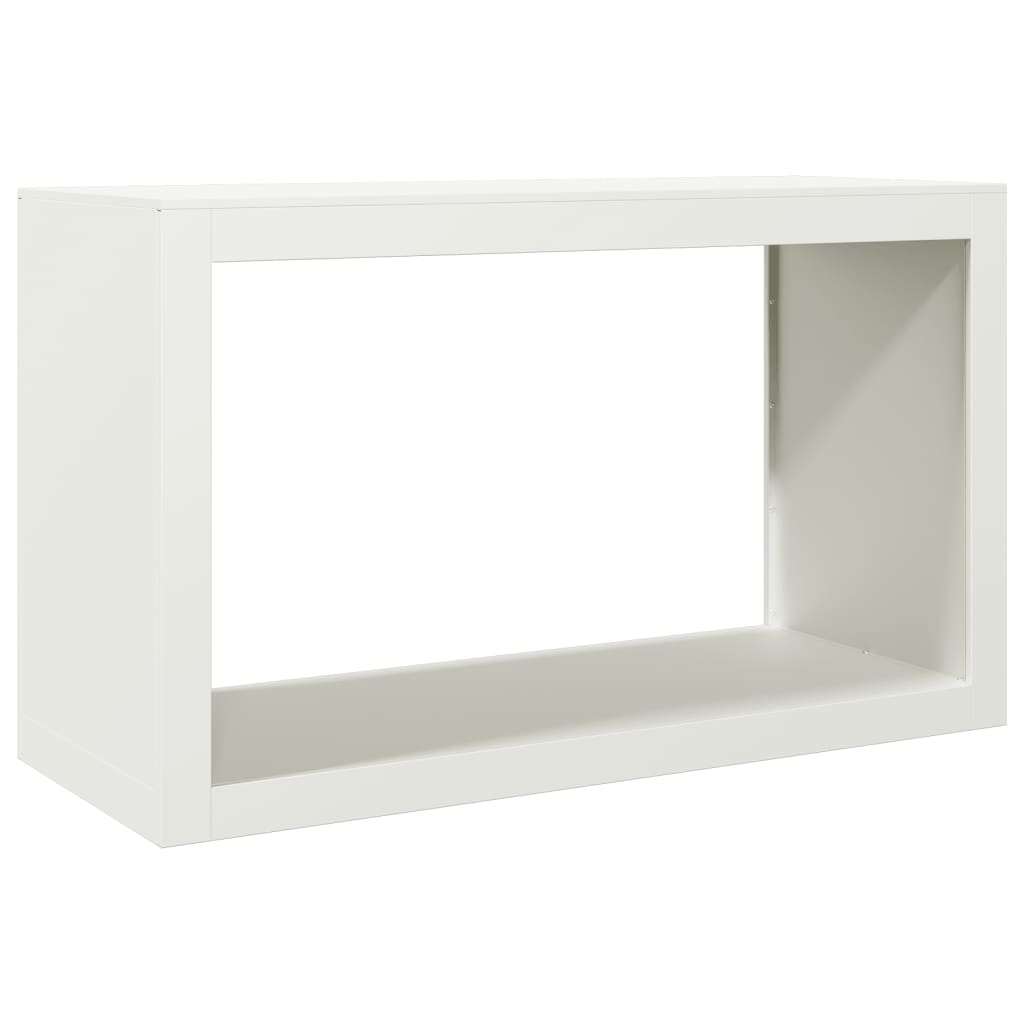 Foyer Vidaxl 100x40x60 cm en acier blanc