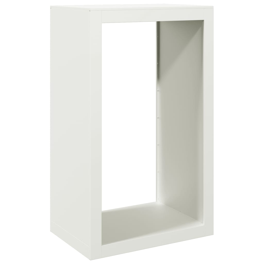 Fidaxl Foyer 60x40x100 cm en acier blanc