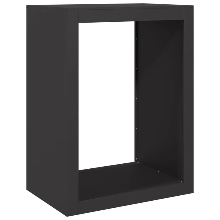 Fidaxl Foyer 60x40x80 cm en acier noir