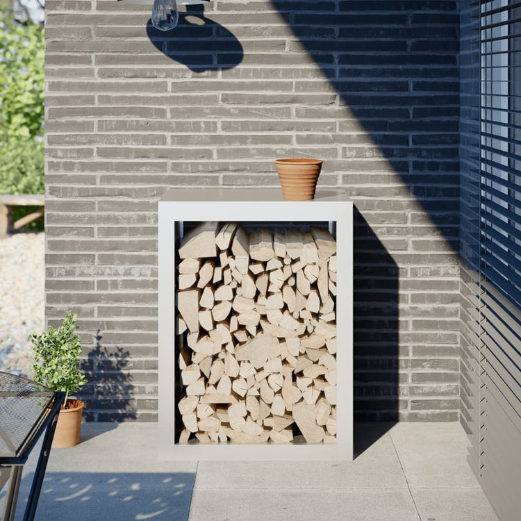 Fidaxl Foyer 60x40x80 cm en acier blanc