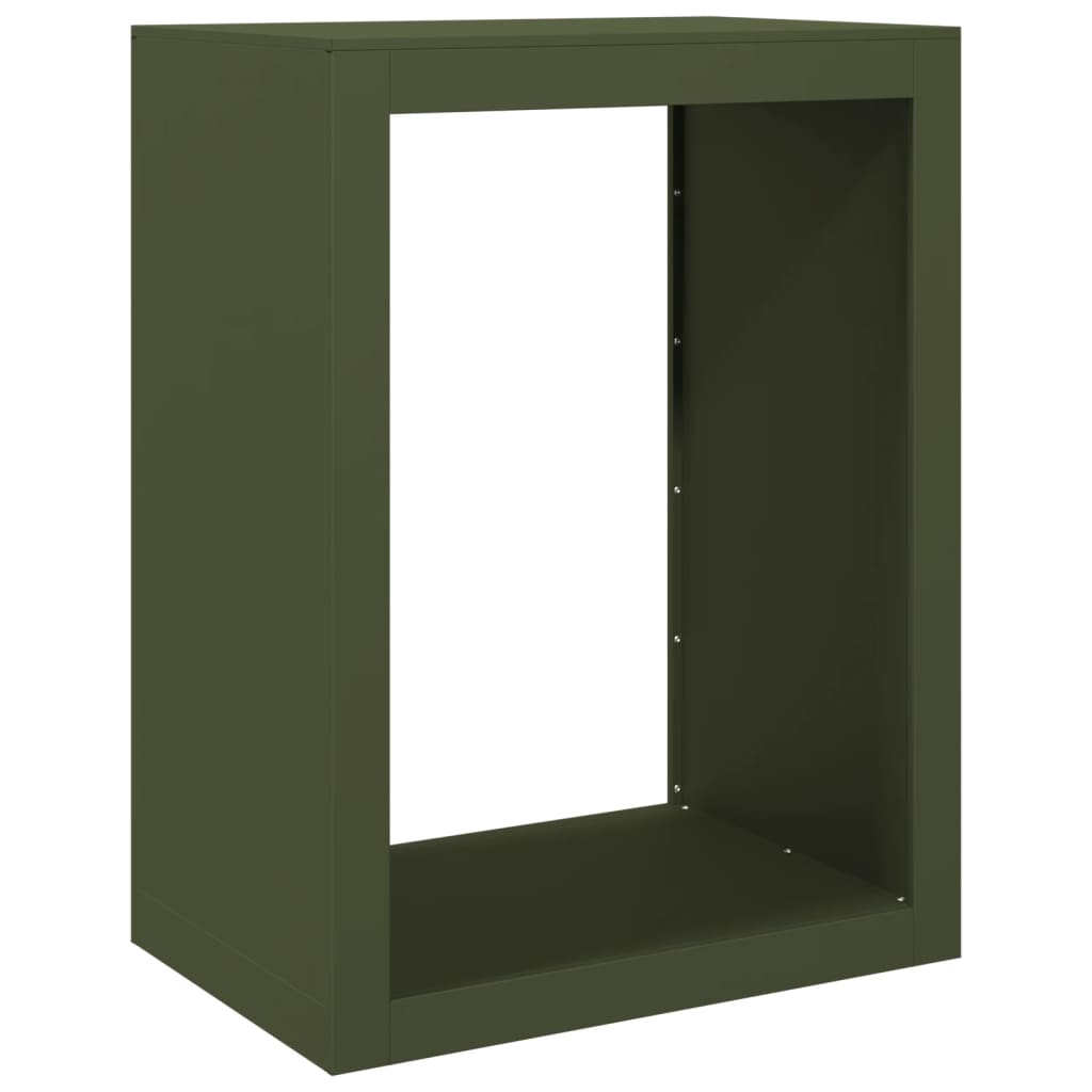 Fidaxl Foyer 60x40x80 cm en acier vert