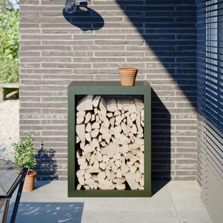 Fidaxl Foyer 60x40x80 cm en acier vert