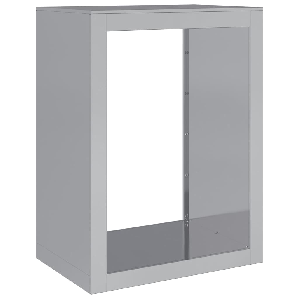 Foyer Vidaxl 60x40x80 cm en acier galvanisé