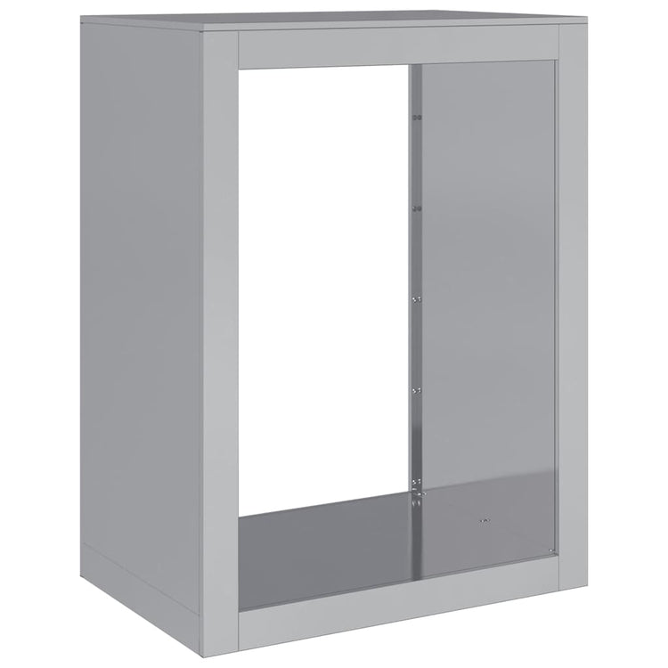 Foyer Vidaxl 60x40x80 cm en acier galvanisé