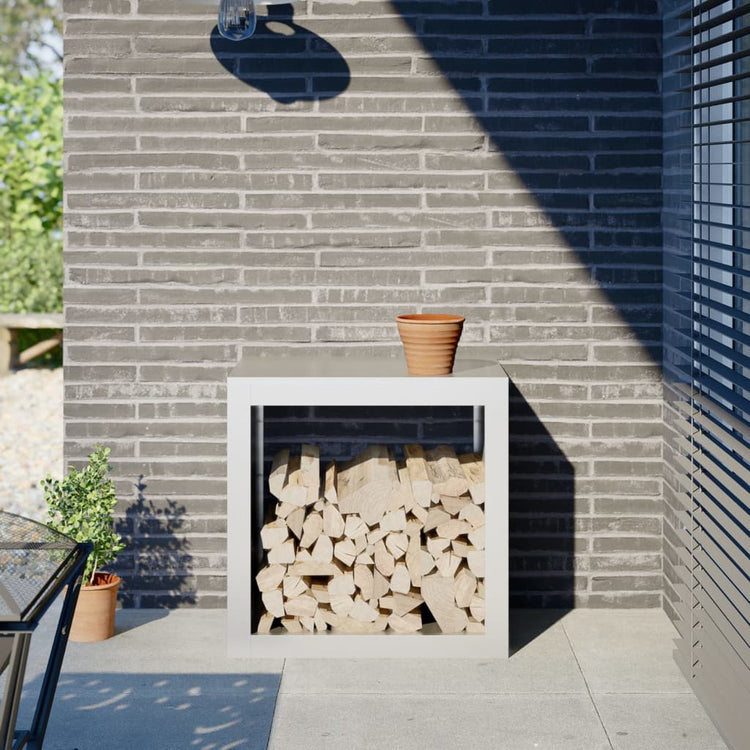 Fidaxl Foyer 60x40x60 cm en acier blanc