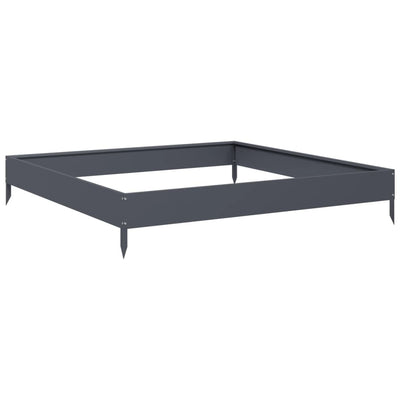 INSERT PLANTER VIDAXL 100X100X18.5 cm Anthracite en acier -colore
