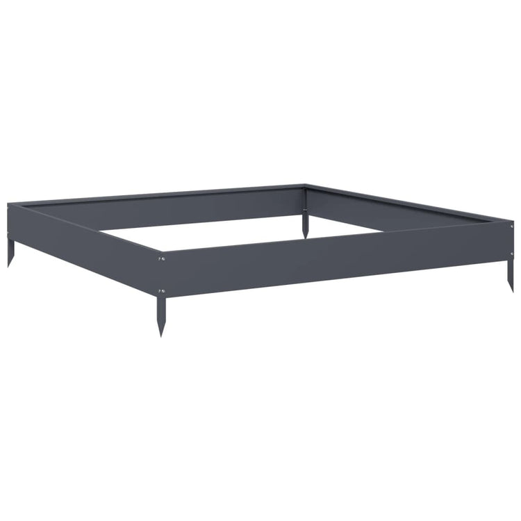 INSERT PLANTER VIDAXL 100X100X18.5 cm Anthracite en acier -colore
