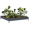 INSERT PLANTER VIDAXL 100X100X18.5 cm Anthracite en acier -colore