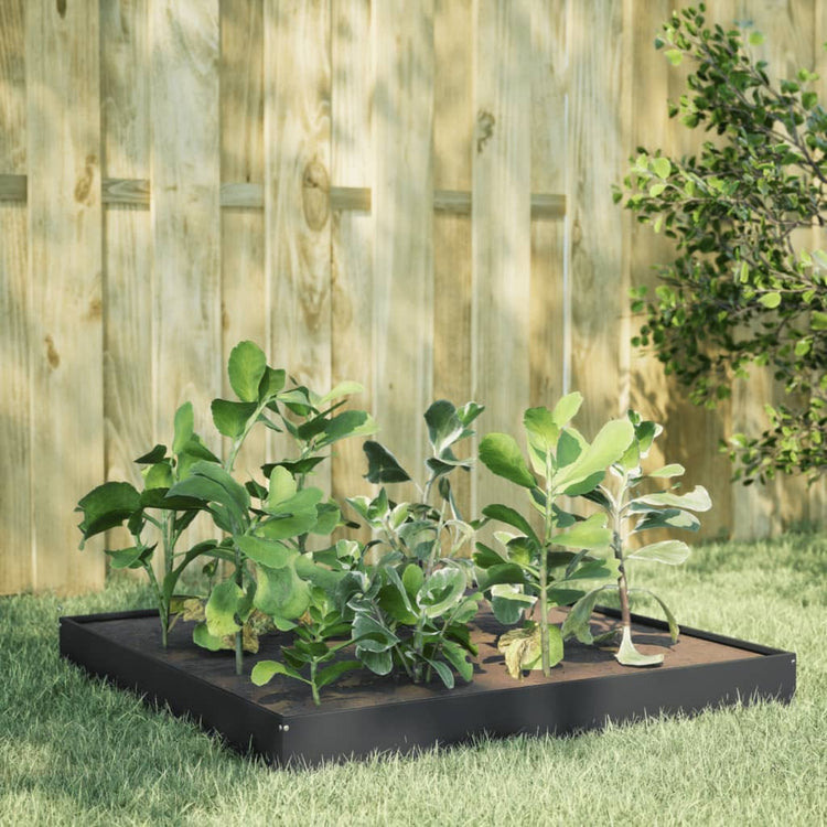 INSERT PLANTER VIDAXL 100X100X18.5 cm Anthracite en acier -colore