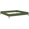 Vidaxl Planter surélevé 100x100x18,5 cm en acier vert olive