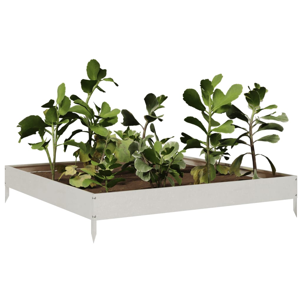 Vidaxl Planter surélevé 100x100x18,5 cm en acier inoxydable