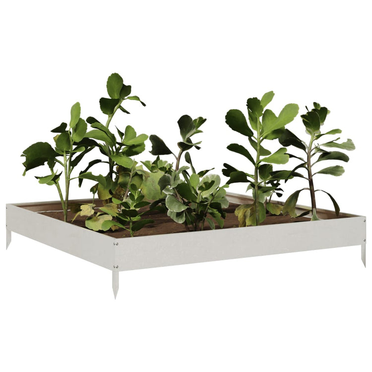 Vidaxl Planter surélevé 100x100x18,5 cm en acier inoxydable