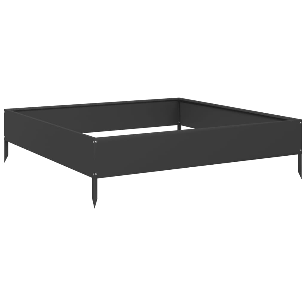 Vidaxl Planter surélevé 100x100x26 cm en acier noir