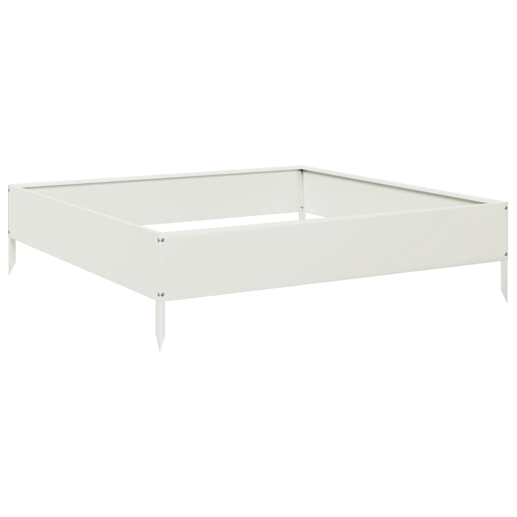 INSTERT PLANTER VIDAXL 100x100x26 cm en acier blanc