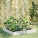 INSTERT PLANTER VIDAXL 100x100x26 cm en acier blanc