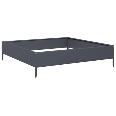 Vidaxl Planter surélevé 100x100x26 cm anthracite en acier -colore