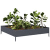Vidaxl Planter surélevé 100x100x26 cm anthracite en acier -colore