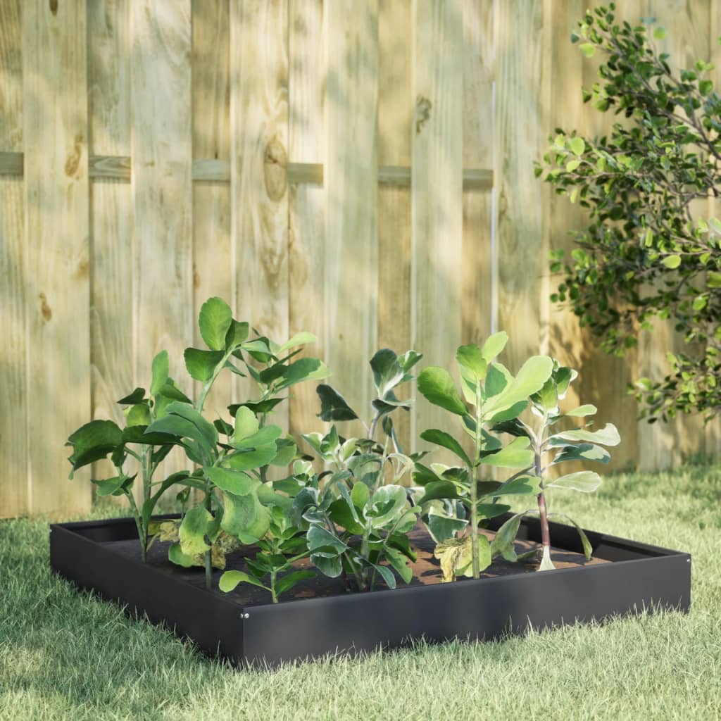 Vidaxl Planter surélevé 100x100x26 cm anthracite en acier -colore