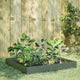 Vidaxl Planter surélevé 100x100x26 cm en acier vert olive