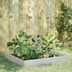 Vidaxl Planter surélevé 100x100x26 cm en acier inoxydable