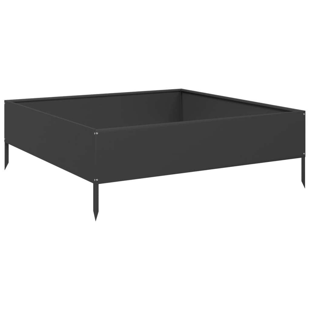 Vidaxl Planter surélevé 100x100x33,5 cm en acier noir