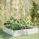 Vidaxl Planter surélevé 100x100x33,5 cm en acier blanc