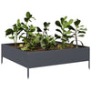 Vidaxl planter insenté 100x100x33.5 cm anthracite en acier -colore
