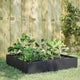 Vidaxl planter insenté 100x100x33.5 cm anthracite en acier -colore