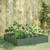 Vidaxl Planter surélevé 100x100x33,5 cm en acier vert olive