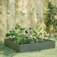Vidaxl Planter surélevé 100x100x33,5 cm en acier vert olive