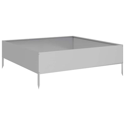 Vidaxl Planter insensible 100x100x33,5 cm en acier galvanisé