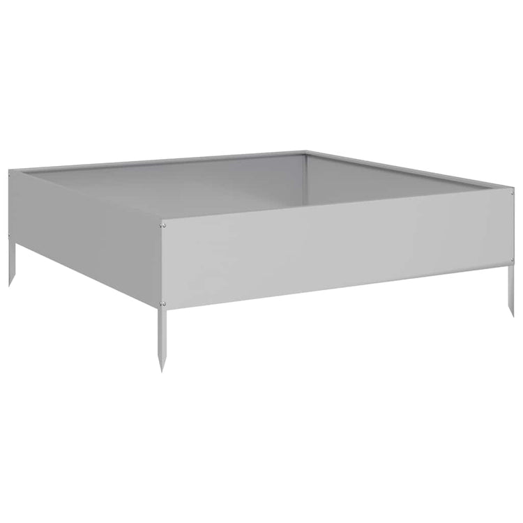 Vidaxl Planter insensible 100x100x33,5 cm en acier galvanisé
